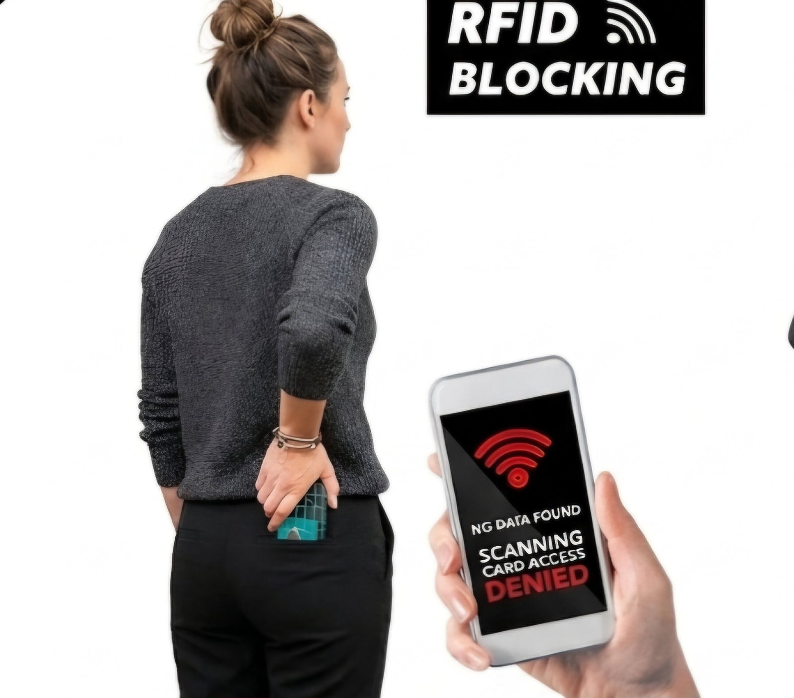 rfid data blocking phone card sleeve OnixGRIP -MAX Phone Wallet - [Silver]